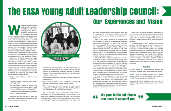 The EASA Young Adult Leadership Council: Our Experiences and Vision