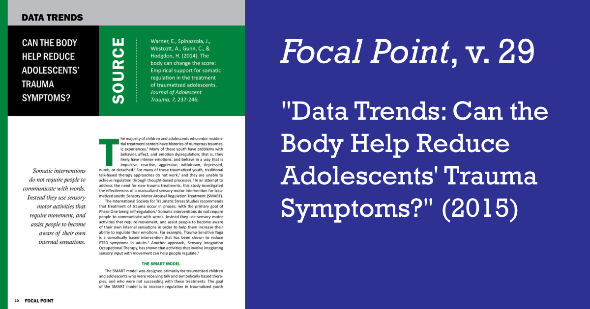 Focal Point Can The Body Help Reduce Adolescents Trauma Symptoms