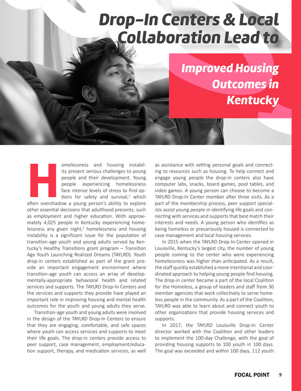 Drop-in Centers and Local Collaboration Lead to Improved Housing Outcomes in Kentucky
