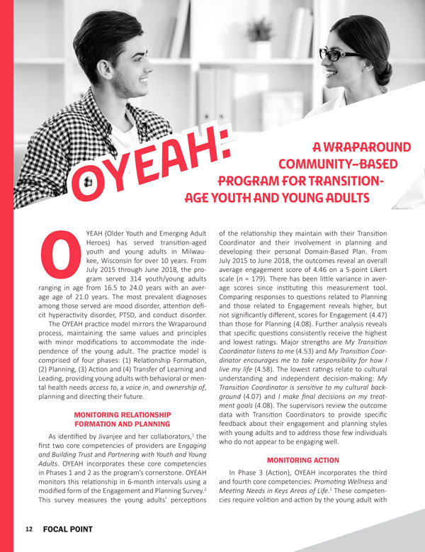 OYEAH: A Wraparound Community-Based Program for Transition-Age Youth and Young Adults